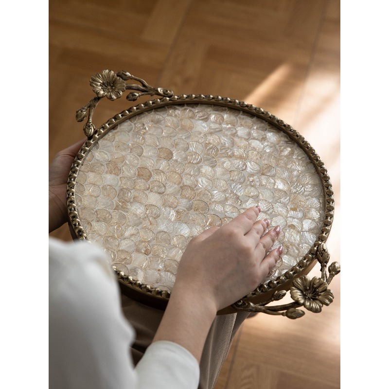 Luxury Skincare & Spa - Plateau décoratif en forme de coquillage,